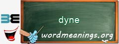 WordMeaning blackboard for dyne